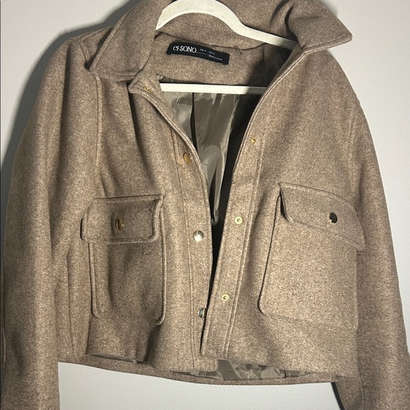 Ci Sono Women's Tan Utility Jacket - Picture 3 of 6
